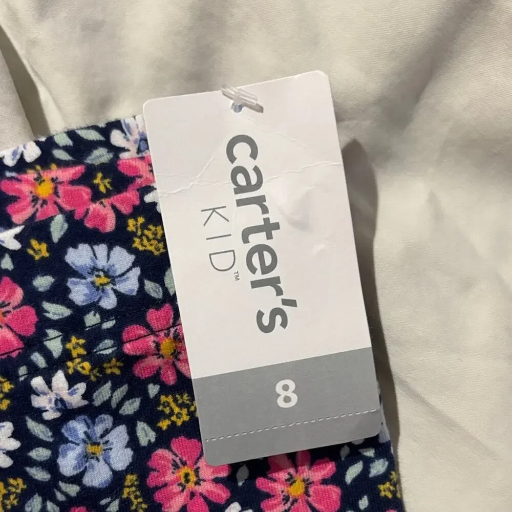 Colorful 7/8 Striped Issac Mizrahi worn once & Floral Kids Bottoms Carters NWT